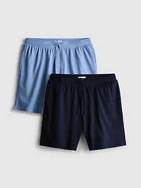 2pk Drawstring Pajama Shorts