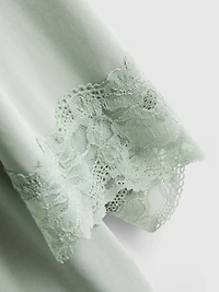 Modal-Rich Lace-Trim Robe