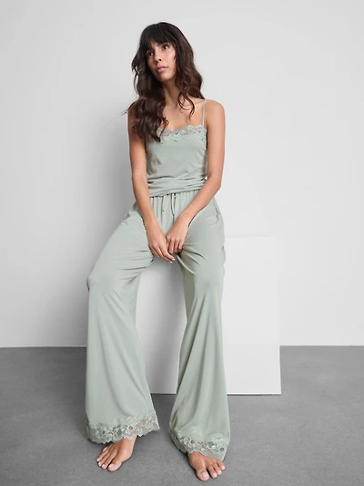 Modal-Rich Lace-Trim Cami Top