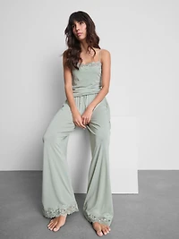 Modal-Rich Lace-Trim Cami Top