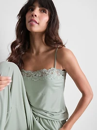 Modal-Rich Lace-Trim Cami Top