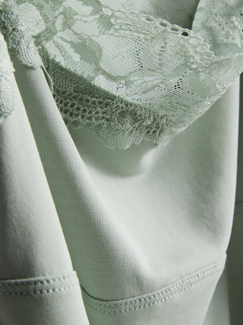 Modal-Rich Lace-Trim Cami Top