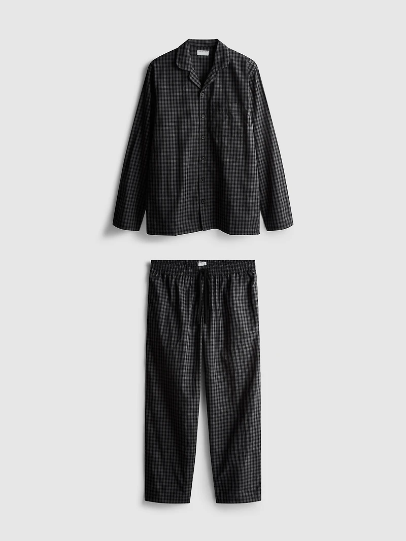 Long Plaid Poplin Pajamas