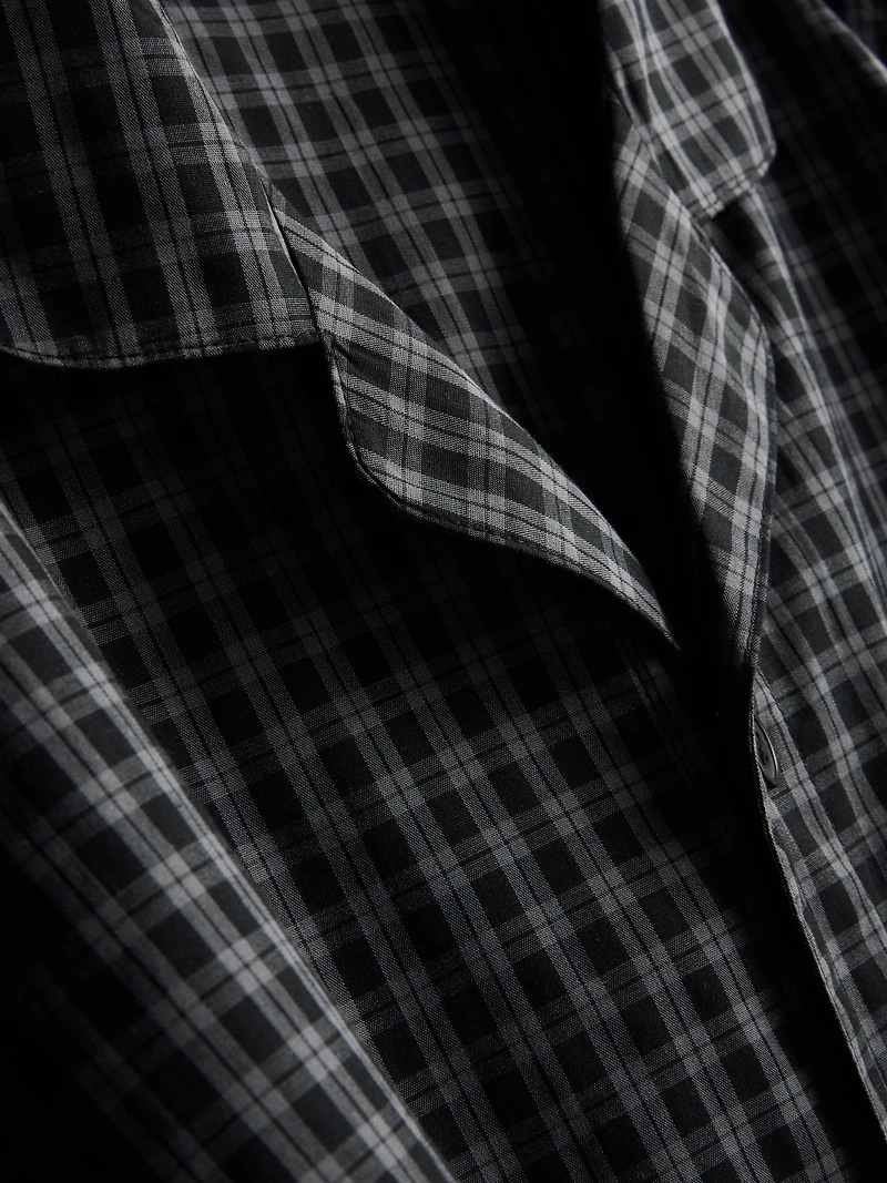 Long Plaid Poplin Pajamas