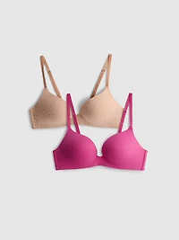 2pk A-E Wireless T-Shirt Bra