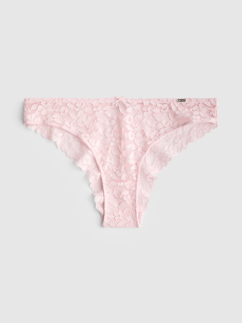 The Edit Floral Lace Brazilian Briefs