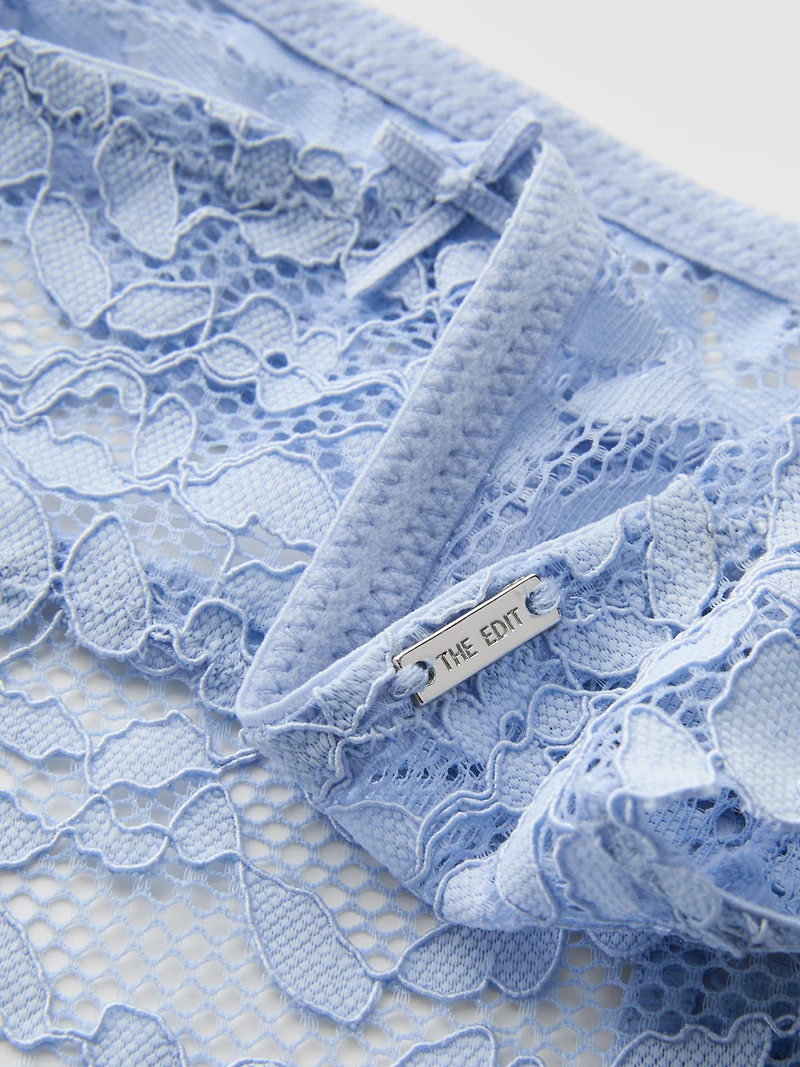 The Edit Floral Lace Thong