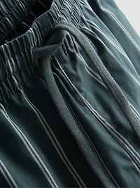 Stripe Poplin Long Pajamas