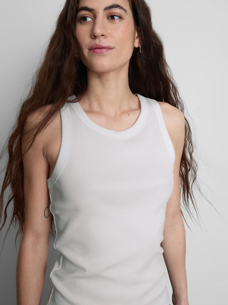 Cotton Rich Ribbed Racerback Tank