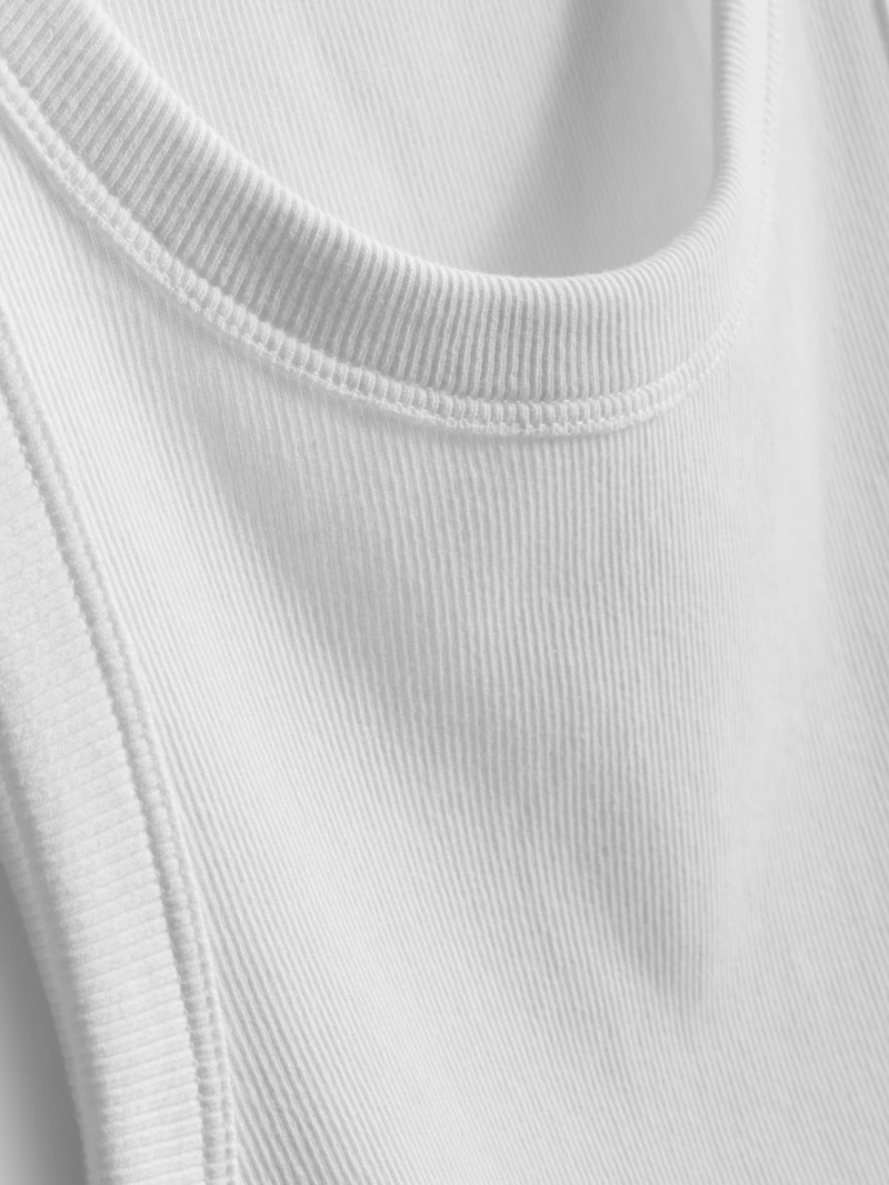 Cotton Rich Ribbed Racerback Tank