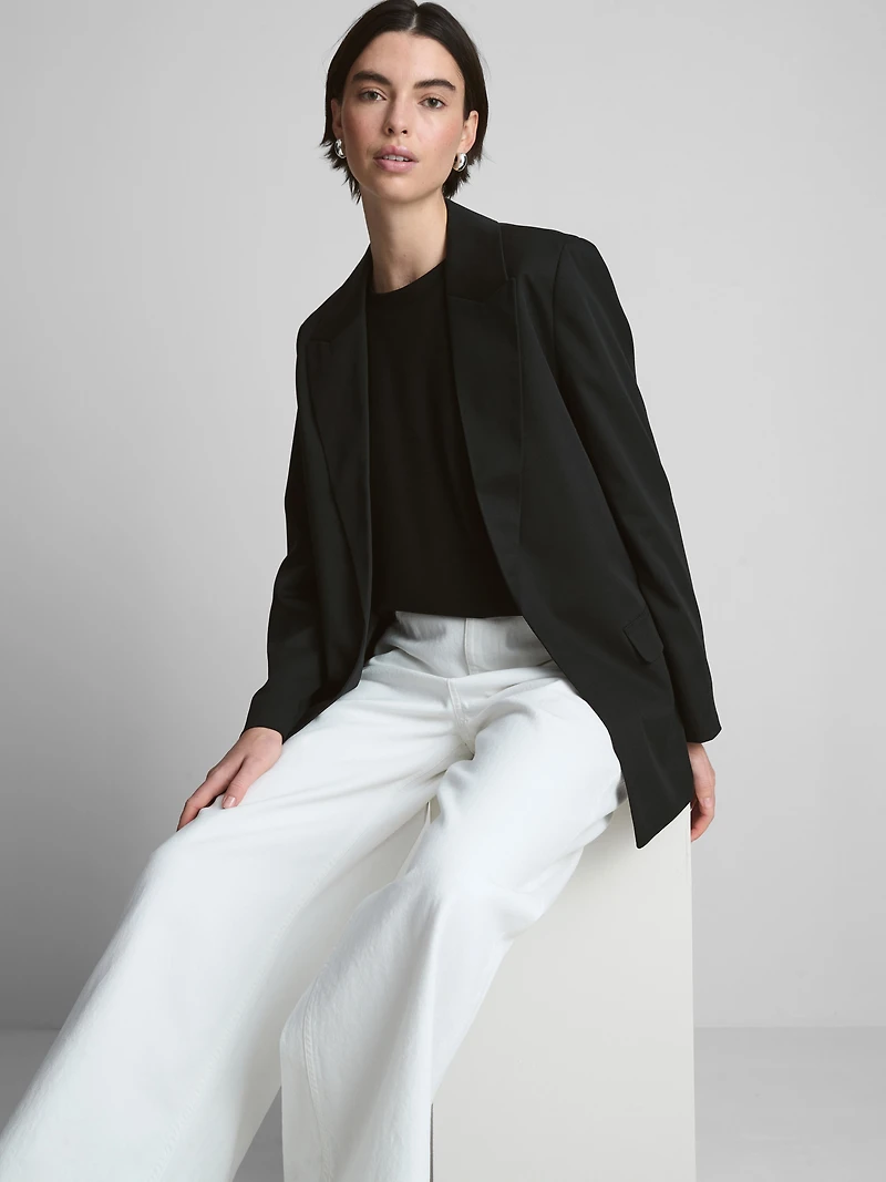 Oversized Single-Breast Blazer