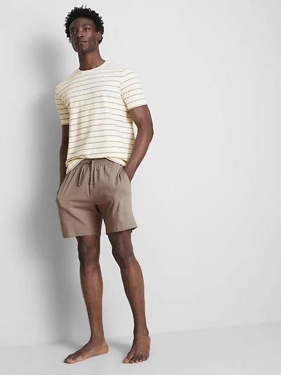 Textured Pajama Shorts