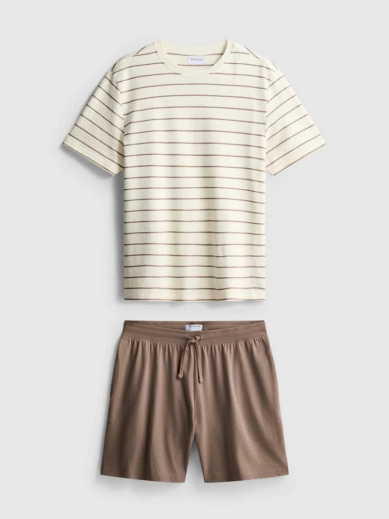 Textured Pajama Shorts