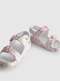 Printed Double-Buckle Strap Sandals