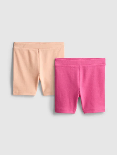 1.5-8yrs | 2pk Ribbed Cycling Shorts