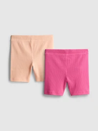 1.5-8yrs | 2pk Ribbed Cycling Shorts