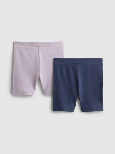 1.5-8yrs | 2pk Ribbed Cycling Shorts