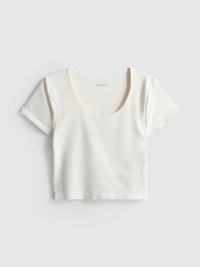 Super Soft Scoopneck Crop Top