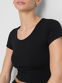 Super Soft Scoopneck Crop Top