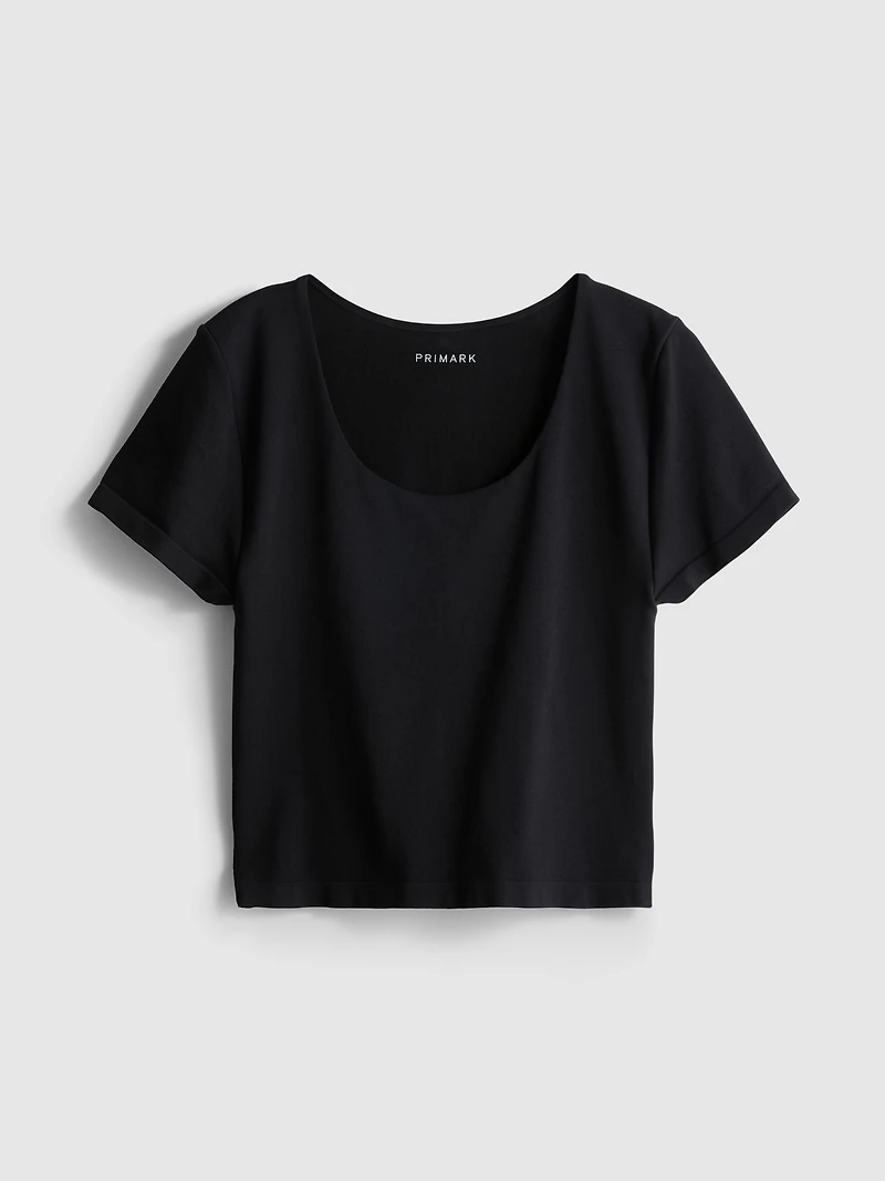 Super Soft Scoopneck Crop Top