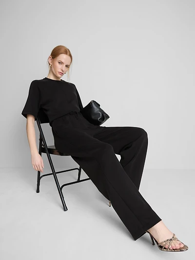 Wide Leg Drawstring Pants