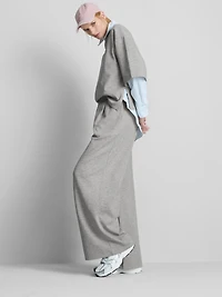 Cotton-Rich Wide-Leg Pleated Joggers