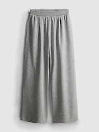 Cotton-Rich Wide-Leg Pleated Joggers