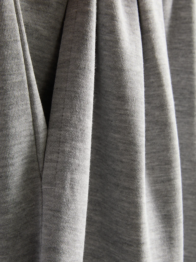 Cotton-Rich Wide-Leg Pleated Joggers