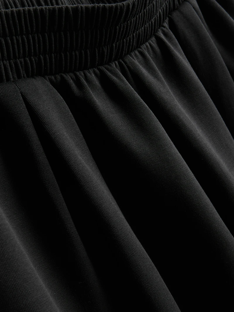 Cotton-Rich Wide-Leg Pleated Joggers