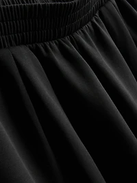 Cotton-Rich Wide-Leg Pleated Joggers