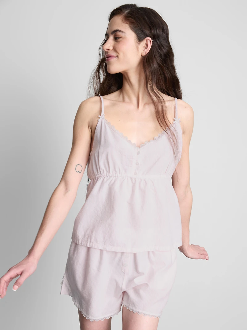 Woven Cotton Pajama Cami