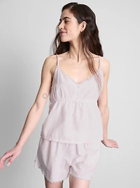 Woven Cotton Pajama Cami