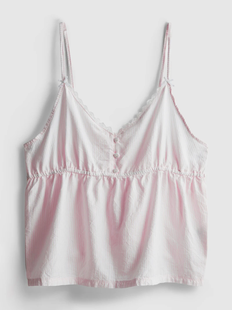 Woven Cotton Pajama Cami