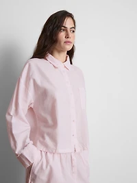 Woven Cotton Oxford Pajama Shirt