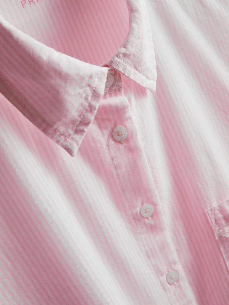 Woven Cotton Oxford Pajama Shirt