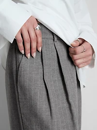 Wide Leg Pinstripe Pants