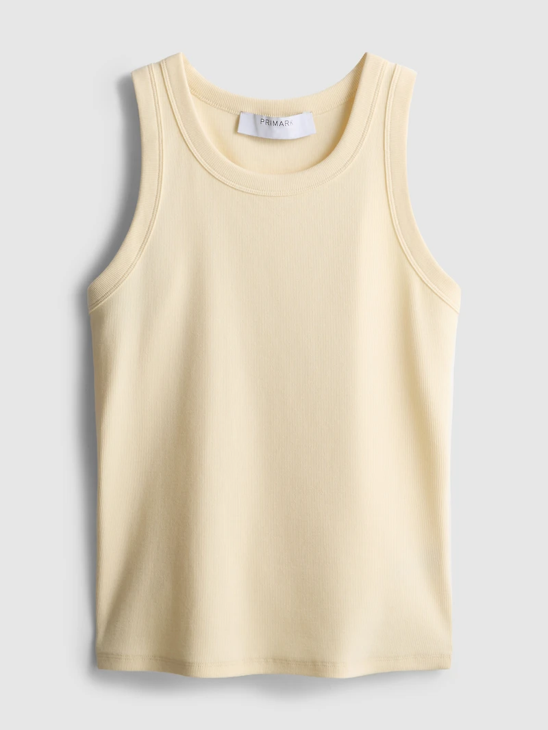 Cotton-Rich Ribbed Racerback Tank