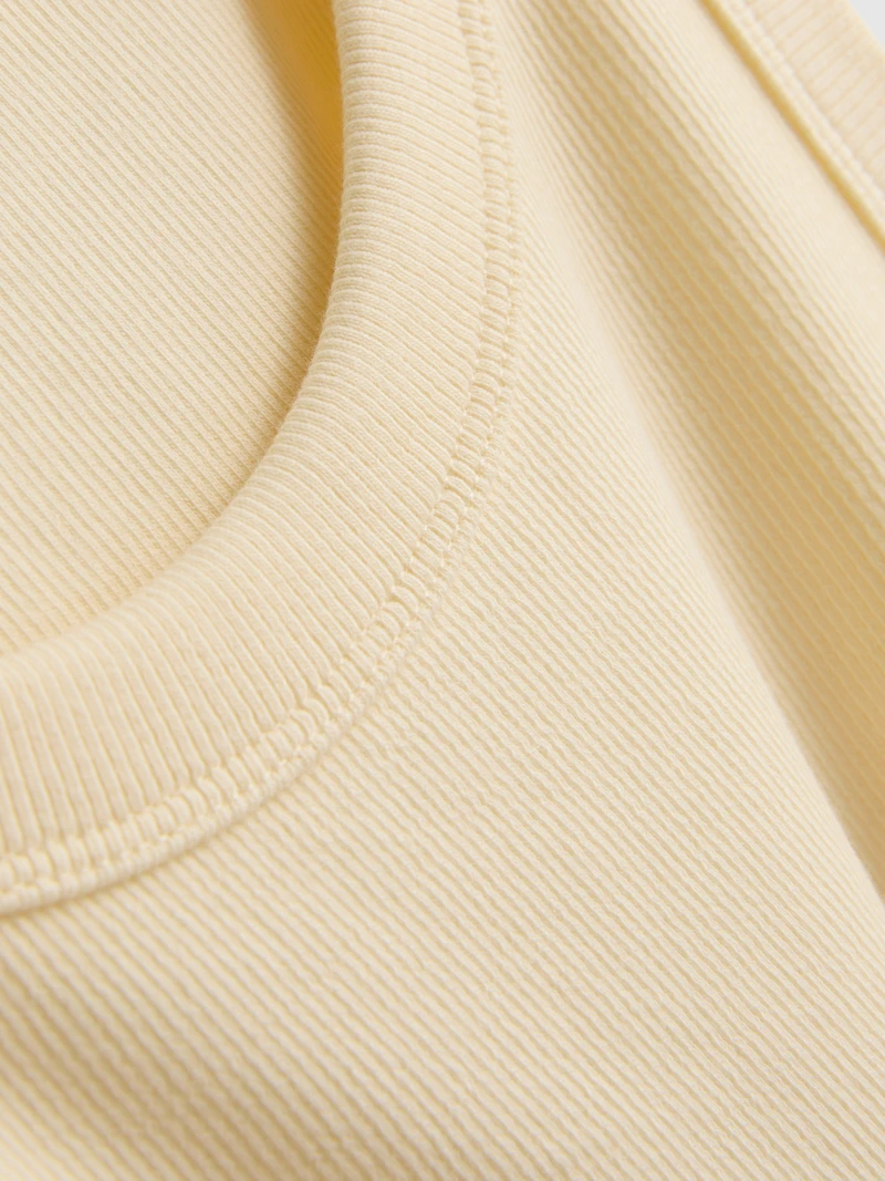 Cotton-Rich Ribbed Racerback Tank