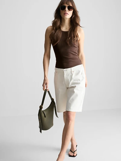 Cotton-Rich Ribbed Racerback Tank