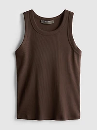 Cotton-Rich Ribbed Racerback Tank