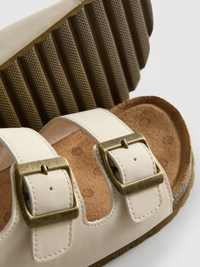 Double Buckle Strap Sandals