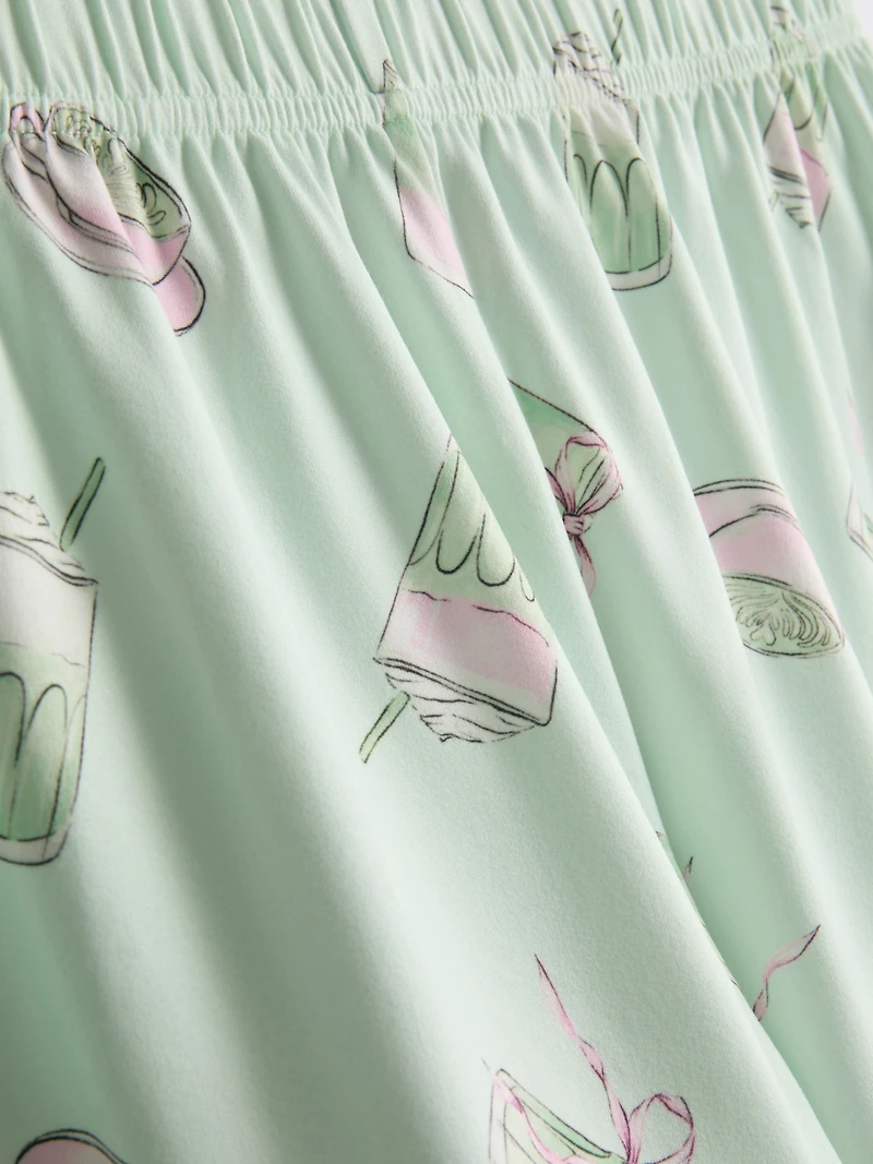 Matcha Boyfriend Shorty Pajamas