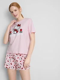 Hello Kitty Cotton Graphic Shorty Pajamas