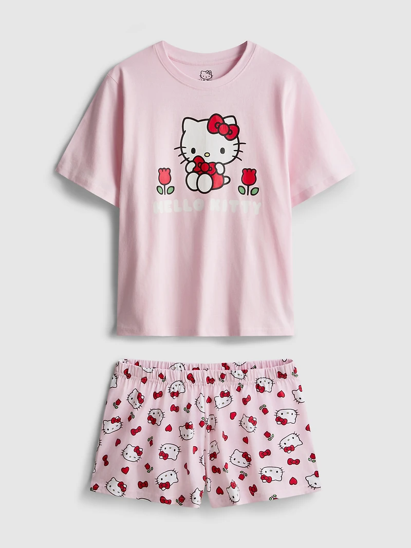 Hello Kitty Cotton Graphic Shorty Pajamas