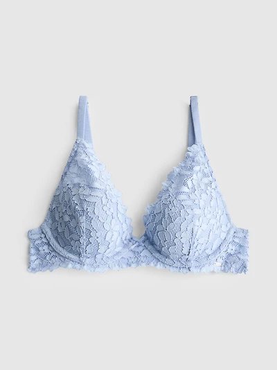 The Edit High Apex Floral Lace Bra