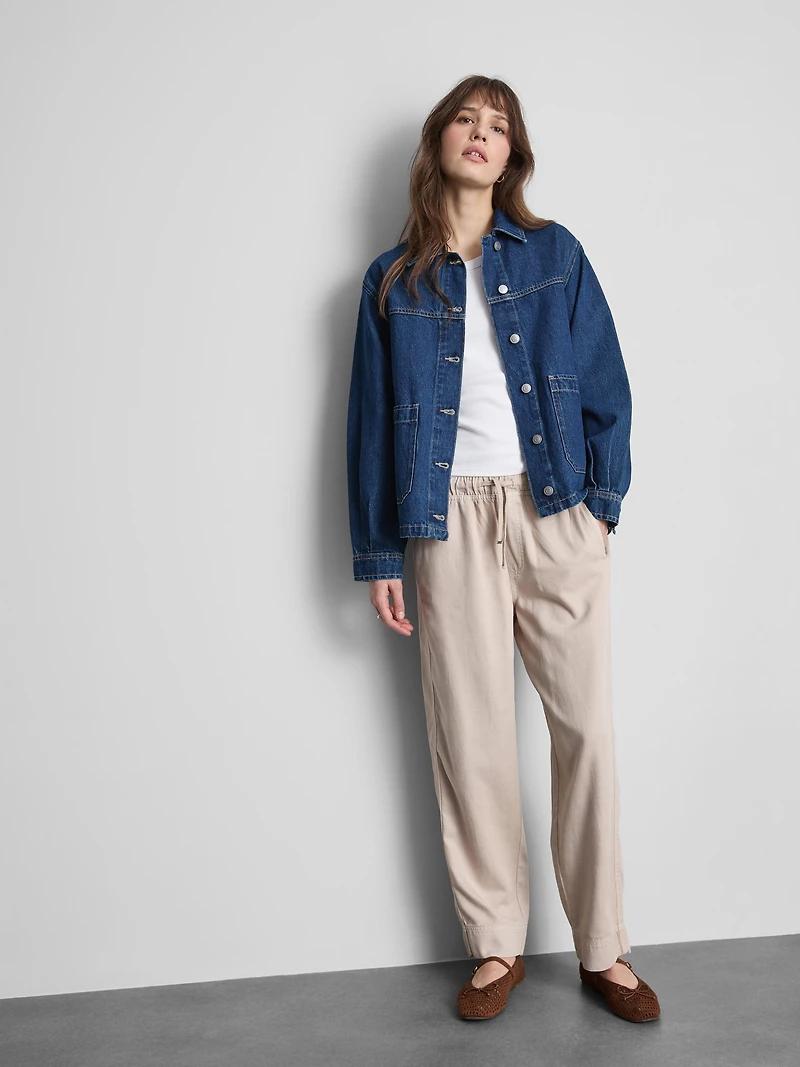 Denim Oversized Boyfriend Jacket