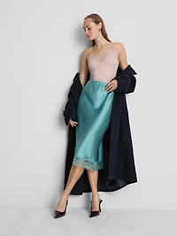 Women's Light Pink Lace Trim Cami Top