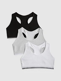 7-15yrs | 3pk Racerback Cropped Tops