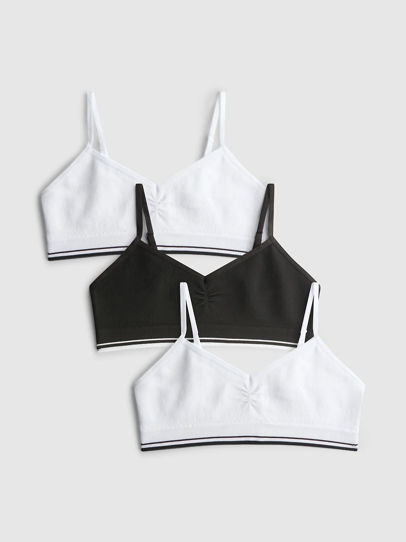 7-15yrs | 3pk Ribbed Crop Tops