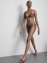 Gingham Cherry Triangle Bikini Top